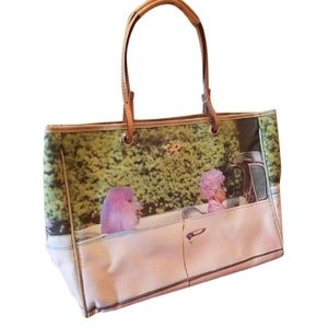 Anya Hindmarch Blue Label canvas printed bag